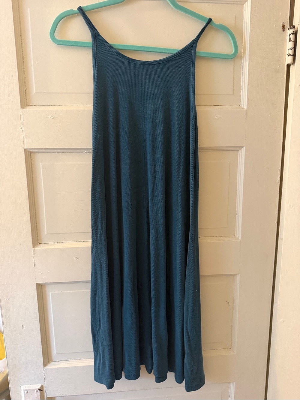 Old Navy Teal Scoop Neck Maxi Slip Dress